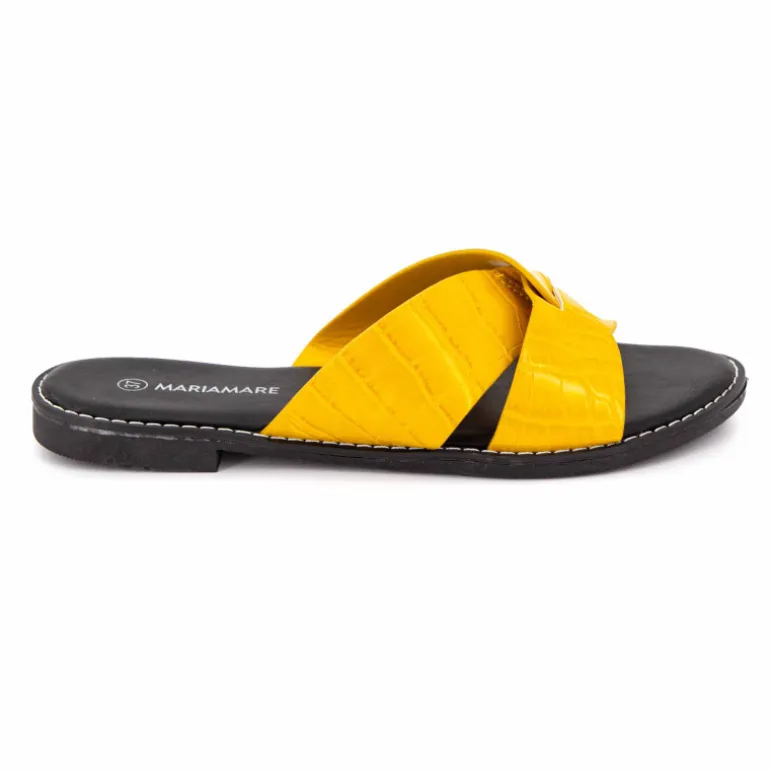 Mules plates à brides croisées Femme MARIAMARE