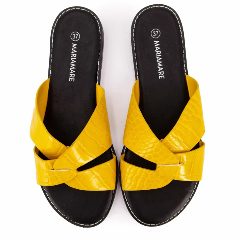 Mules plates à brides croisées Femme MARIAMARE