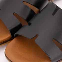 Mules plates en cuir Femme BIOSTOCK