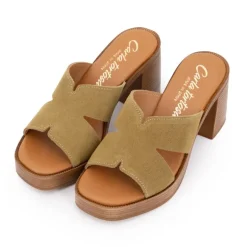 Mules serraje à talon plateforme Femme CARLA TORTOSA