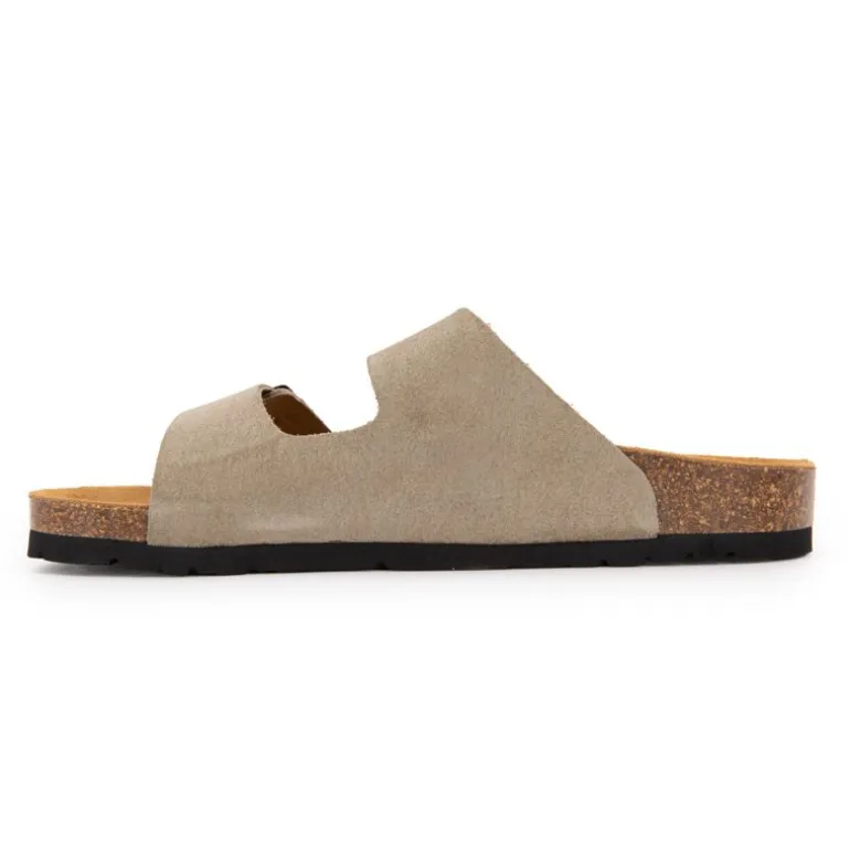 Mules suédine taupe beige double bride Femme PEPE JEANS