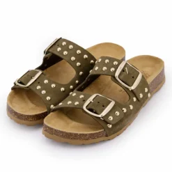 Mules suede boucle effet clou Femme I AM