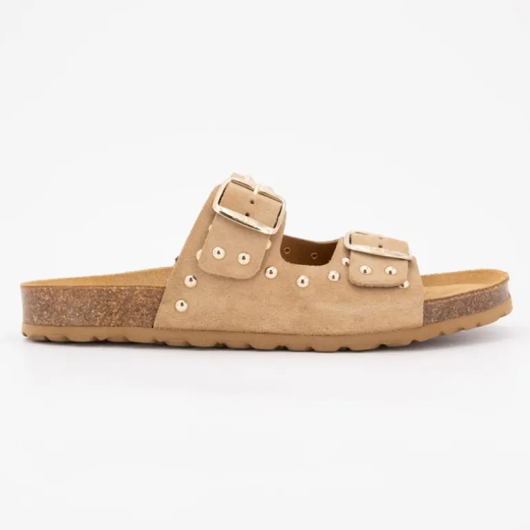 Mules suede boucle effet clou Femme I AM