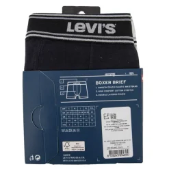 Pack 2 boxers coton stretch confort gris et noir Homme LEVI'S