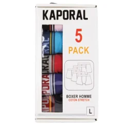 Pack de 5 boxers ronel Homme KAPORAL