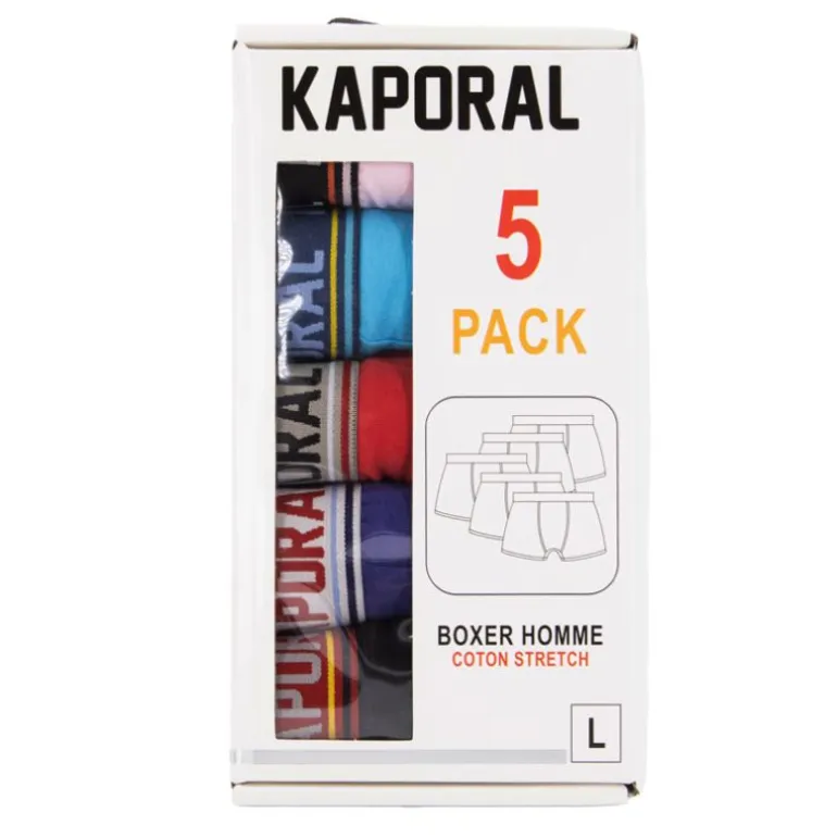 Pack de 5 boxers ronel Homme KAPORAL