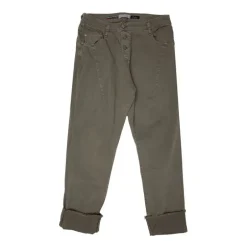 Pantalon à revers couleur kaki avec poches Femme PLEASE