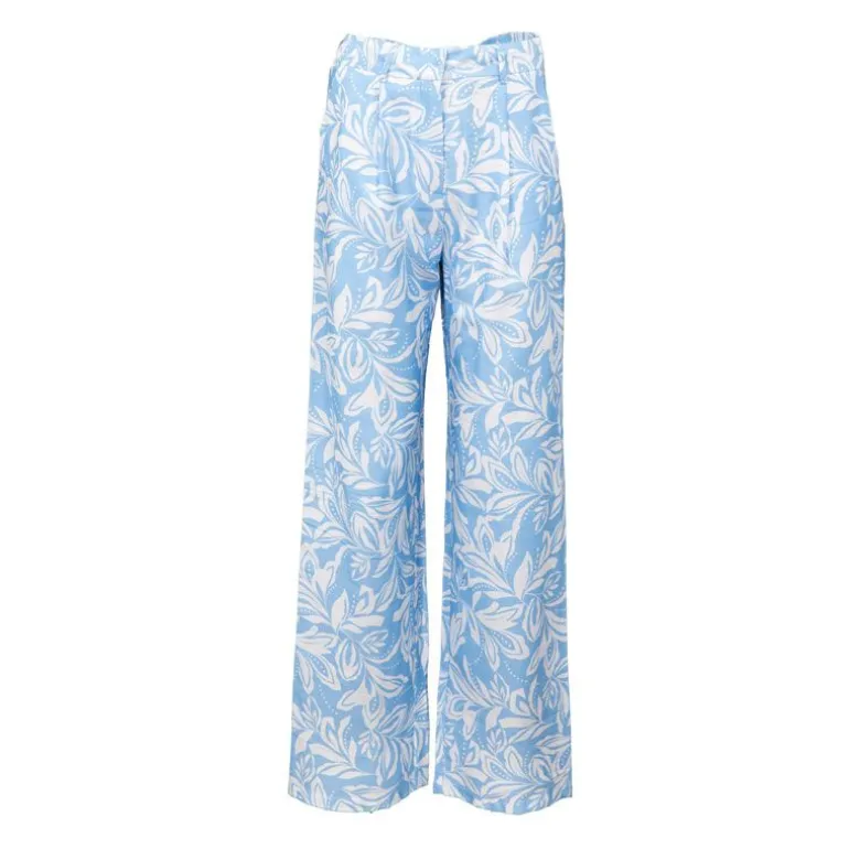 Pantalon bicolore évasé bleu Pamea Femme LA PETITE ETOILE