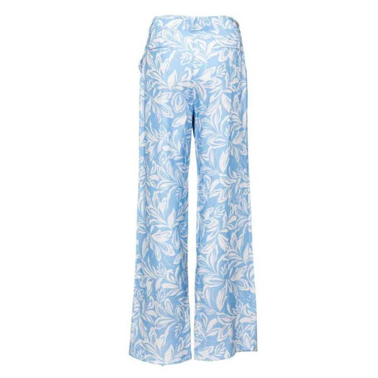 Pantalon bicolore évasé bleu Pamea Femme LA PETITE ETOILE