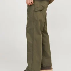 Pantalon cargo kaki eddie baggy fit coton Homme JACK & JONES