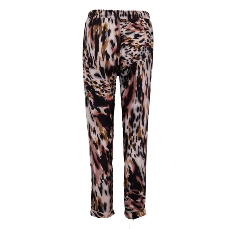 Pantalon carotte imprimé avec bandes noires Femme IMPERIAL