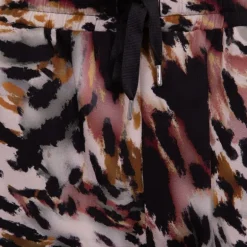 Pantalon carotte imprimé avec bandes noires Femme IMPERIAL