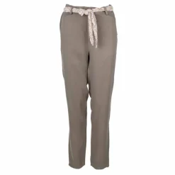 Pantalon carotte noué avec foulard imprimé Femme DEELUXE 74