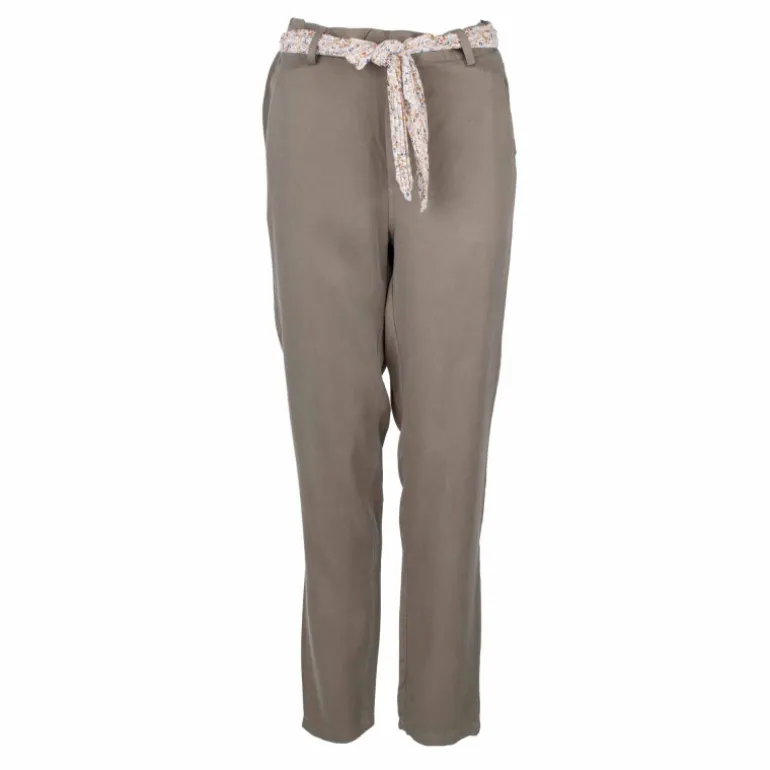 Pantalon carotte noué avec foulard imprimé Femme DEELUXE 74