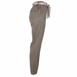 Pantalon carotte noué avec foulard imprimé Femme DEELUXE 74