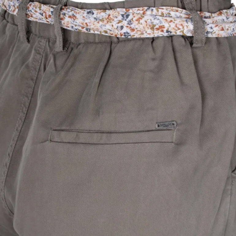 Pantalon carotte noué avec foulard imprimé Femme DEELUXE 74