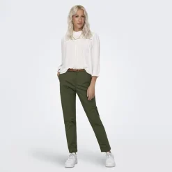 Pantalon chino ceinture tressée Femme JDY