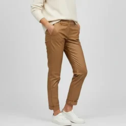 Pantalon chino regular avec ourlets Femme IMPERIAL