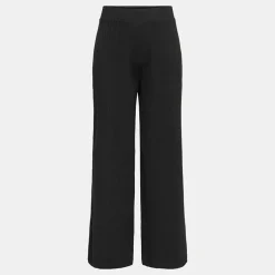 Pantalon cotelé ceinture élastique magan jambes larges black Femme ONLY