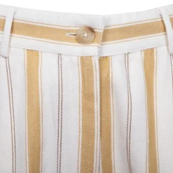 Pantalon coton à rayures jaune pastel Priska Femme LA PETITE ETOILE