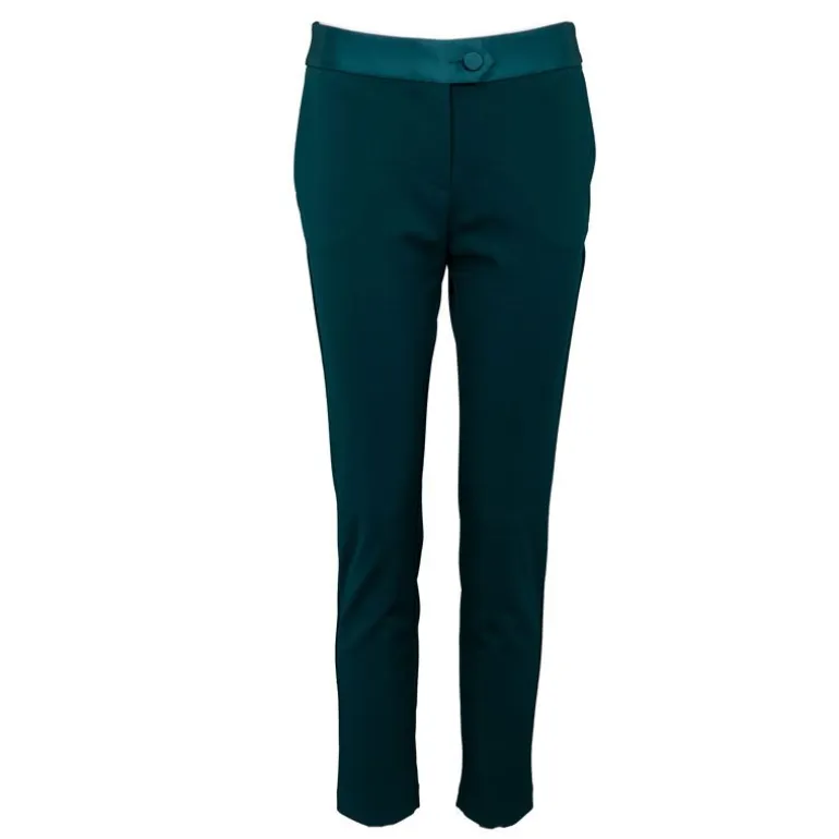 Pantalon de tailleur carotte bottiglia ceinture satinée Femme IMPERIAL