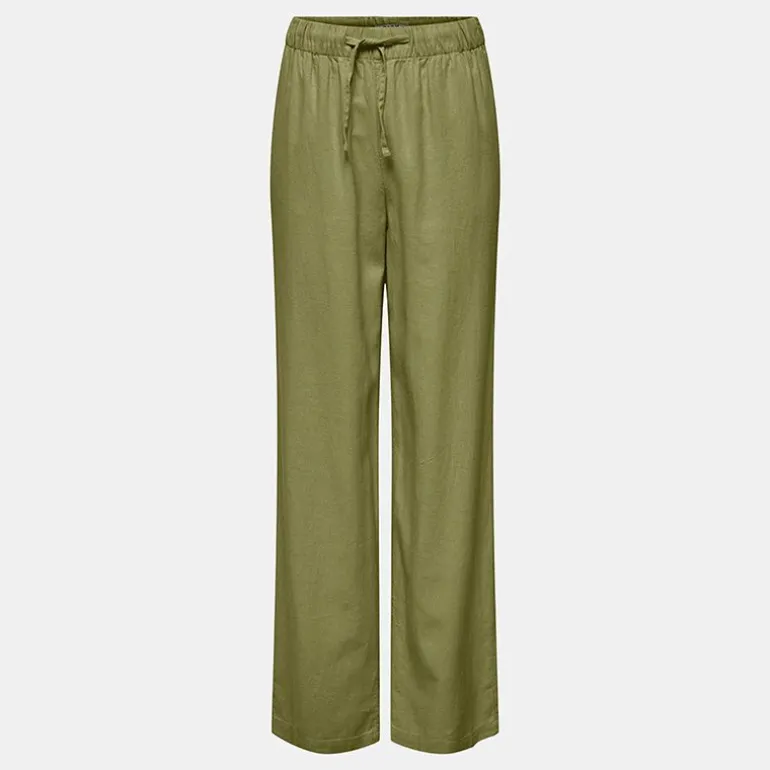 Pantalon en lin fermeture cordon Femme ONLY