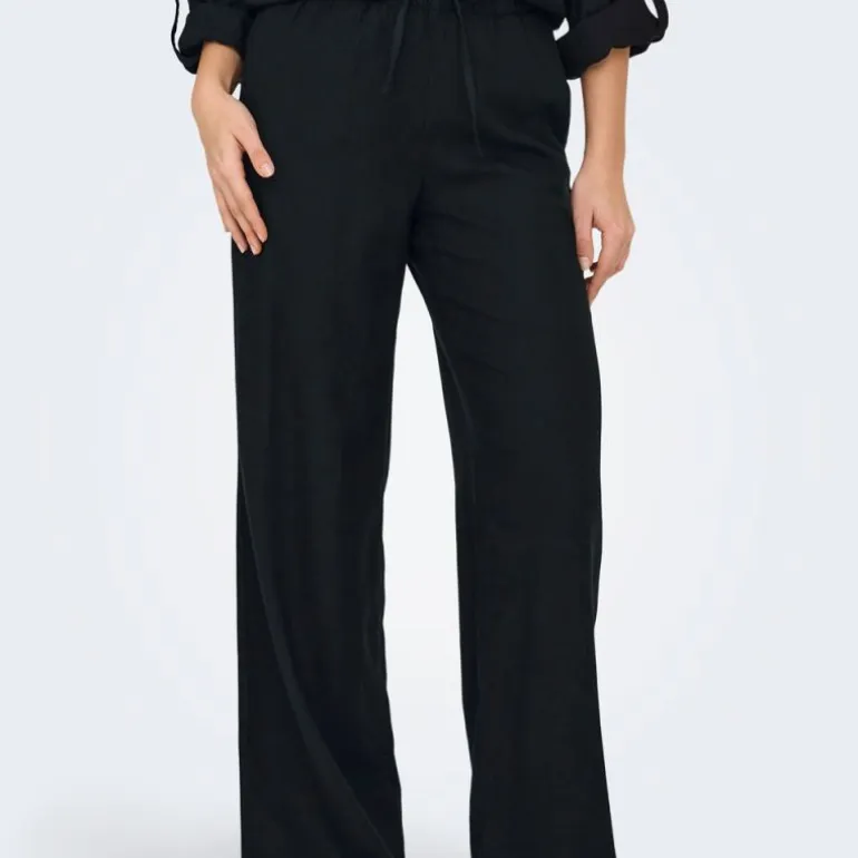 Pantalon en lin fermeture cordon Femme ONLY