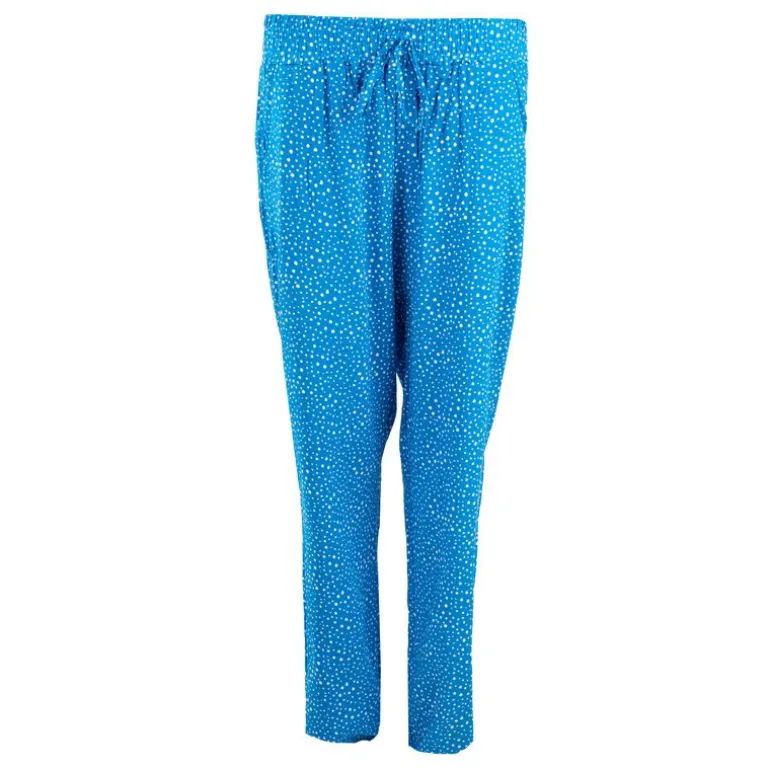 Pantalon fluide bleu et blanc Femme MANOUKIAN