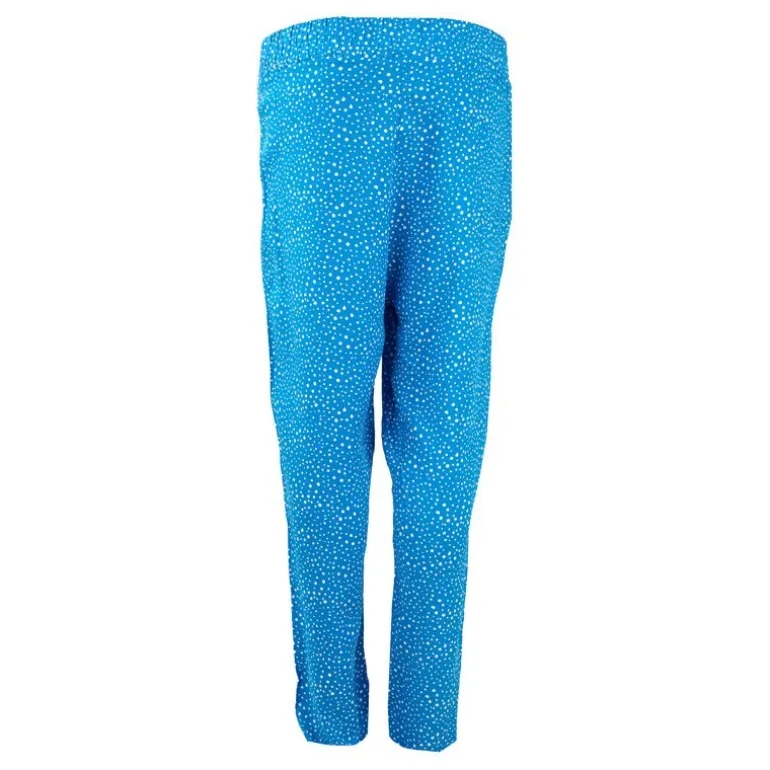 Pantalon fluide bleu et blanc Femme MANOUKIAN