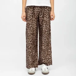 Pantalon fluide imprimé léopard effet satiné polia Femme LA PETITE ETOILE