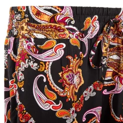 Pantalon fluide noir et rouge Femme MANOUKIAN