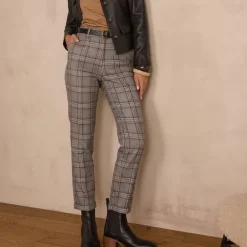 Pantalon grigio à carreaux Femme IMPERIAL