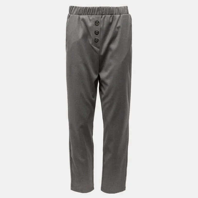 Pantalon grigio élastique regular Femme PLEASE