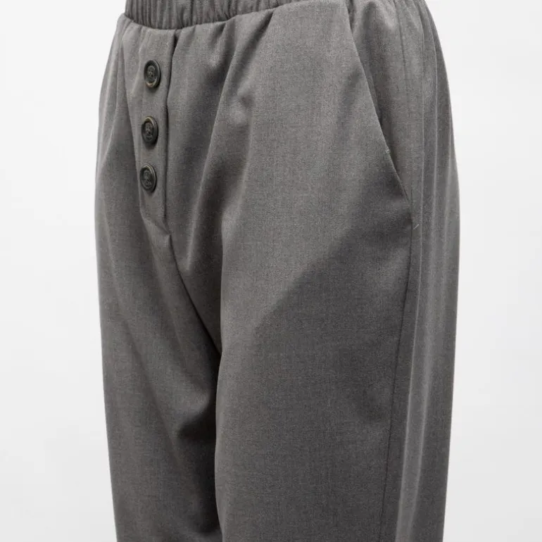 Pantalon grigio élastique regular Femme PLEASE