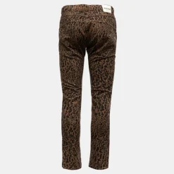 Pantalon imprimé léopard avec boutons Femme PLEASE