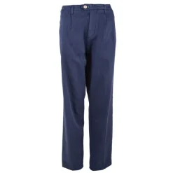 Pantalon large en coton bleu foncé Femme TOMMY HILFIGER
