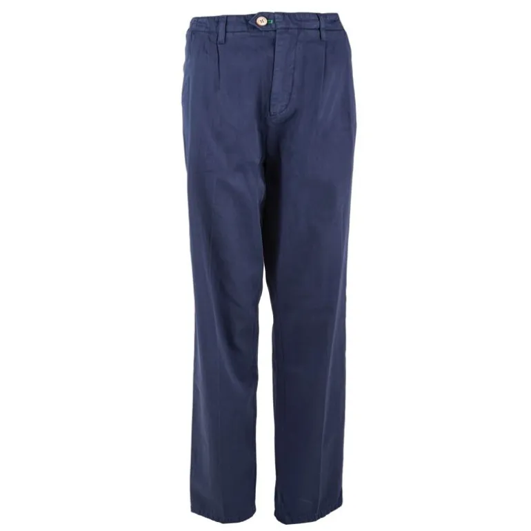 Pantalon large en coton bleu foncé Femme TOMMY HILFIGER