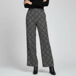 Pantalon large taille haute avec motif géométrique Femme VERO MODA