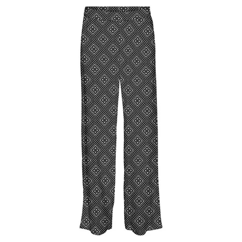 Pantalon large taille haute avec motif géométrique Femme VERO MODA