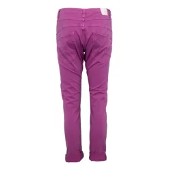 Pantalon magenta slim à revers Femme PLEASE