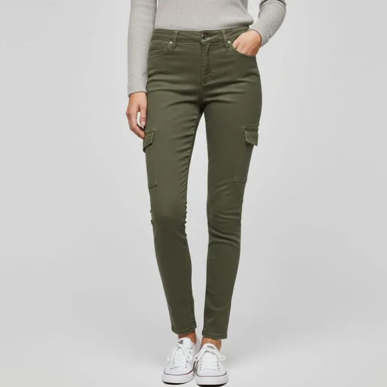 Pantalon Mobyli cargo slim coton Femme ONLY