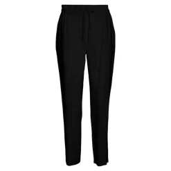 Pantalon noir droit avec cordon de serrage Femme VERO MODA