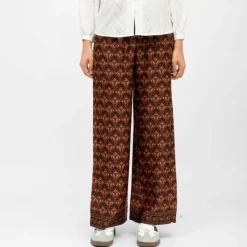 Pantalon noir droit imprimé penny Femme LA PETITE ETOILE