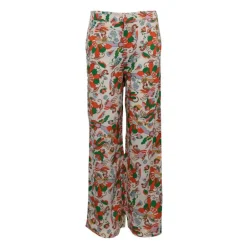Pantalon orange sakura motif fleurs Femme DEELUXE 74