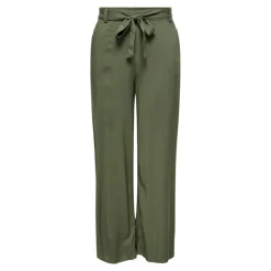 Pantalon palazzo avec ceinture noir Femme ONLY