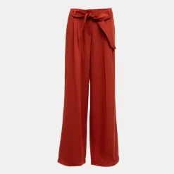 Pantalon palazzo regular avec ceinture à nouer Femme PLEASE