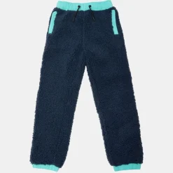 Pantalon polaire bleu marine avec cordon de serrage poches arrières bleu cyan Enfant ROSSIGNOL