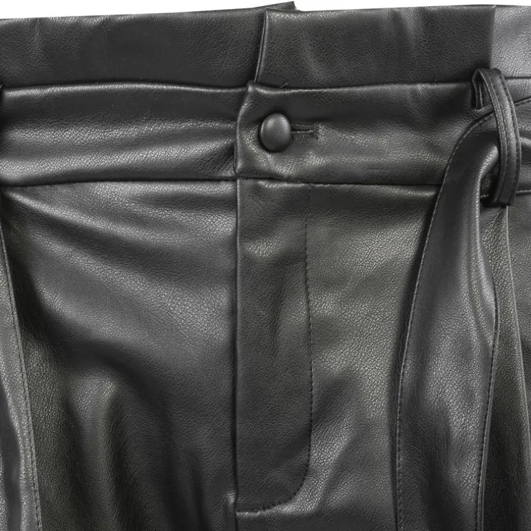Pantalon rosaline noir effet cuir Femme DEELUXE 74