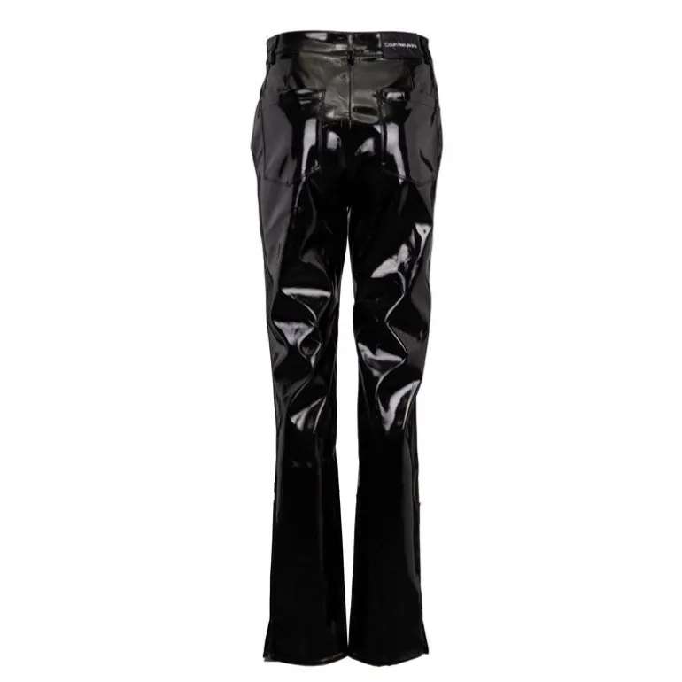Pantalon slim brillant noir Femme CALVIN KLEIN