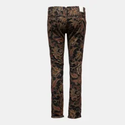 Pantalon taille basse velours imprimé motif cachemire Femme PLEASE